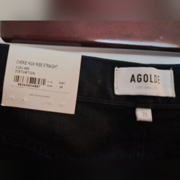 Agolde - Cherie - Sz 28 High Rise Straight Jeans Distressed - Picture 4 of 7
